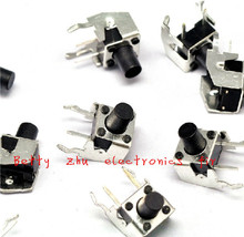 200PCS/LOT 6 * 6 * 8MM touch switch with stand 2 feet horizontal button switch 2024 - buy cheap