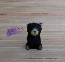 mini simulation bear toy handicraft resin&fur black small bear dolls gift about 4.5x4x6.5cm 0914 2024 - buy cheap