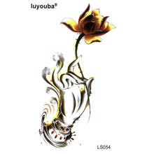 Водостойкая временная татуировка в виде цветка лотоса 2024 - купить недорого