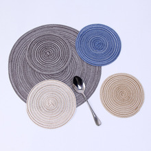 18/36cm Round Table Mat Ramie Insulation Pad Linen Non Slip Placemats Kitchen Accessories Decoration Home Coaster 2024 - buy cheap