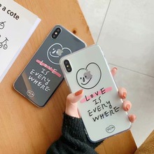 Прозрачный чехол ORYKSZ Love heart из ТПУ для iphone XS Max, чехол для iphone XR X 7 6S 6 8 Plus, силиконовые чехлы для телефонов 2024 - купить недорого