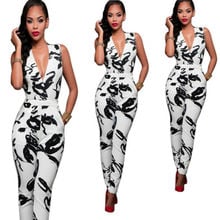 Meihuida 2019 Fashion Casual Women V Neck Sleeveless Jumpsuit Lady Tunic Summer Romper Long Jumpsuit Trousers 2024 - buy cheap