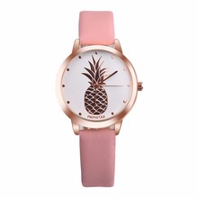 Fashion Women's Watches Womens Pineapple Faux Leather Analog Quartz Watch relogio feminino Ladies Dress relojes mujer 2018 2024 - buy cheap