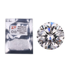 1.5mm redondo corte brilhante pedra cz venda por atacado preço da qualidade zircônia cúbica branca sintética para joias 2024 - compre barato