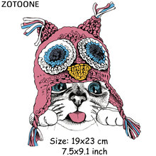 ZOTOONE Iron on Cute Animal Patches for Kids Clothes DIY Stranger Things T-shirt Applique Heat Transfer Vinyl Cat Patch Stickers 2024 - buy cheap