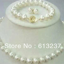 Collar de perlas de agua dulce, pulsera, pendientes, conjuntos de joyería YE2074, natural, AAA, 9-10mm 2024 - compra barato
