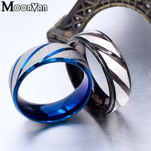 Moorvan-anillos de boda de acero inoxidable para hombre y mujer, joyería de amante para hombre y mujer, anillo de dedo a la moda, Bisutería 2024 - compra barato