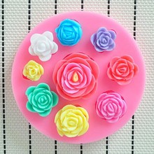 Новые 3D силиконовые торты Шоколадное Мыло 9 цветов розы Sugarcraft Инструменты для украшения торта аксессуары для выпечки на День святого Валентина 2024 - купить недорого