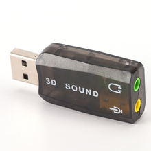 Placa de som usb 5.1 com adaptador de áudio, placa de som usb externa 3d áudio mic interface de alto-falante para laptop pc mini dados 2024 - compre barato