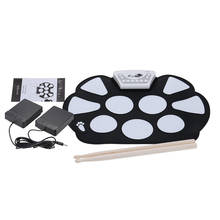 HOT SALE Portable Electronic Roll up Drum Pad Kit Silicon Foldable with Stick Music Instruments 2024 - buy cheap