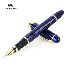 Ручка перьевая Jinhao, полностью Металлическая, синяя, спиральная, с рисунком, 450 2024 - купить недорого