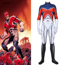 Captain Britain Superhero Cosplay Costume Brian Braddock Zentai Bodysuit Jumpsuits Halloween Costume Adult Men Kids 2024 - buy cheap