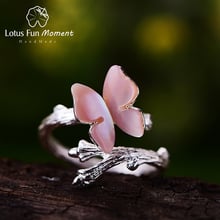 Lotus Fun Moment-anillo de mariposa en rama para mujer, diseño hecho a mano, Original, Natural, plata de ley 925 auténtica 2024 - compra barato