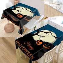 New Arrival Custom happy Halloween Table Cloth Waterproof Oxford Fabric Rectangular Tablecloth Home Party Tablecloth 2024 - buy cheap