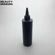 BEAUTY MISSION 250ml 24pcs/lot empty plastic bottle , black bottle with black Twist Top Caps, pointed mouth top cap 2024 - buy cheap