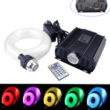 DMX 45 w RGB LEVOU kit de luz de fibra óptica céu estrela do teto 400 vertentes (0.75 + 1 + 1.5 + 2) * 4 m com 28key RF remoto 2024 - compre barato