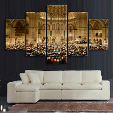 Мечеть Мекка мусульманское паломническое искусство 5 шт. исламское искусство на стену холст печать картины плакат гостиная Рамадан Декор 2024 - купить недорого