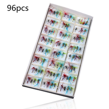 96pcs/set Mini Trout Bait Dry Fly Fishing Hooks Streamer Lure Kit with Case Box 2024 - buy cheap