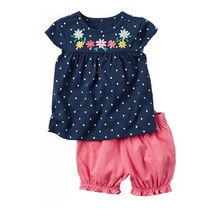 Baby Girl Clothes Set Floral Cotton Children T-Shirt Short Pants Newborn Tee Shirts Clothing Suit Outfits Infant Jumpsuits Dot 2024 - buy cheap