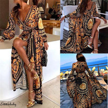 Plus Size Women Boho Long Maxi Dress Loose Beach Holiday Casual Summer Sundress 2024 - buy cheap
