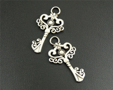 8 Pcs 18x33mm Key Charms  Silver Color Plated Alloy Pendant Jewelry Keys Charms Metal Charms For Jewelry Making A1193 2024 - buy cheap