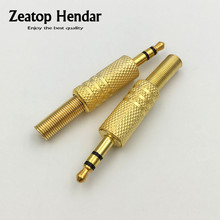 100Pcs Gold Plated RCA Plug 3.5mm 3 Pole Stereo Audio Jack with Spring 3.5 Dual Track Headphone Adatper Connector 2024 - buy cheap