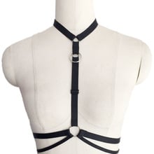 black Gothic body harness sexy pole dance lingerie harness pastel Harajuku cage bra bondage lingerie body cage harness bra 2024 - buy cheap