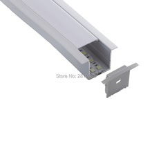 Juego de 10X1M/lote de perfil de luz led de brida lineal, tamaño súper ancho T, perfil led de aluminio para luces de techo empotradas en la pared 2024 - compra barato