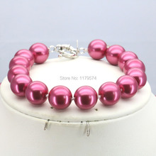 Pulsera de perlas de cristal rojo para mujer y niña, accesorios de gran oferta de 12mm, fabricación de joyas, diseño, regalos de navidad 2024 - compra barato