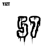 YJZT 12.8CM*15.5CM Personality Number 57 Vinyl High-quality Car Sticker Decal Black/Silver Accessories C11-0801 2024 - buy cheap