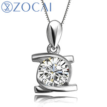 Zocai-pingente com diamante e certificado love 0.25 ct, 18k, ouro branco (au750) + corrente esterlina 925, para presente, d00520 2024 - compre barato