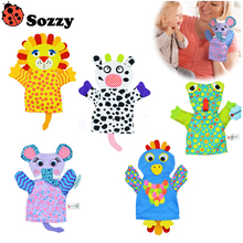 Sozzy современные Мультяшные детские игрушки, пальчиковые куклы, куклы, перчатки с изображением животных для детей 2024 - купить недорого