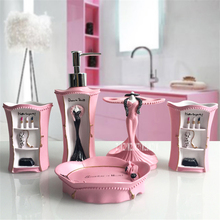 Элегантные женские косметические принадлежности для ванной комнаты набор из пяти предметов креативные полимерные аксессуары для ванной набор для мытья свадебное украшение подарок 2024 - купить недорого