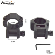 AloneFire M-02 25mm Scope Mounts Flashlight Torch Laser Mounts 21mm Standard Picatinny/Weaver Rail 2024 - buy cheap