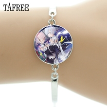 TAFREE-pulsera de chica de dibujos animados de Anime Rem, cabujón redondo de cristal, imagen artística, dijes hechos a mano, joyería de moda DM07 2024 - compra barato