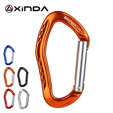 XINDA Professional Quality 22KN Rock Climbing Straight Quickdraw Spring-loaded Gate Buckle Aluminum Carabiner Outdoor Kits 2024 - buy cheap