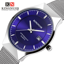 Ultra-thin Quartz Watch Mens Top Brand Luxury Famous Mesh Waterproof Date Clock For Male Steel Wrist Watches Relogio Masculino 2024 - buy cheap