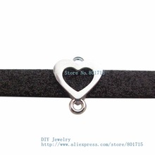 Jewelry for women kids gift Pet Collar key chain wholesales 100pcs plain heart 8mm Slide Charms can through 8mm Belt 2024 - buy cheap