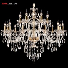 Candelabro de cristal moderno para sala de estar, luces de cristal para dormitorio, candelabro de iluminación de cristal para interior y hogar 2024 - compra barato