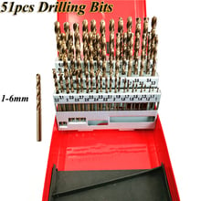 51Pcs/Set Drill Bits High Speed Steel Drill Carbide Bits Set Tool High Quality Power Tools Wood Metal Drilling Tool HSSCO 2024 - buy cheap