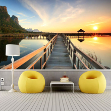 3D Cais Do Sol Seaside Paisagem Foto Murais De Parede Papel de Parede Moderno Sala de estar Sofá TV Fundo Da Parede Pintura 3D Decoração Da Sua Casa 2024 - compre barato
