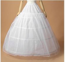 3 Hoops One Layer Tulle Crinoline for Ball Gown Wedding Dress White Jupon Mariage Petticoat In Stock Wedding Underskirt 2024 - buy cheap