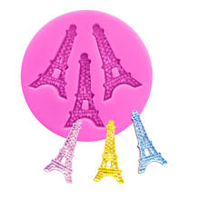 Eiffel Tower 3D Shape Silicone Mold Cookie Fondant Cake Chocolate Pudding Mould DIY Candy Pastry Baking 2024 - buy cheap