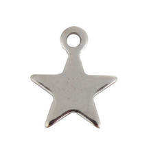 Doreenbeads estiloso de aço inoxidável, pingente pentagrama estrela cor de prata joias diy amuletos 11mm( 3/8 ") x 9mm( 3/8"), 50 peças 2024 - compre barato