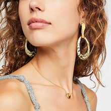 Fashion Women Big Punk Earrings Trendy Golden Color Shining Geometric Metal Earrings Hip Hop Jewelry Office Party Accessories 2024 - buy cheap
