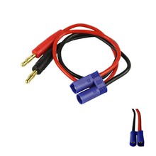 Conector plug banana plug ec5 a 4.0mm, conector com cabo de silicone 12awg 30cm para quadricóptero rc de bateria lipo, 1 peça 2024 - compre barato