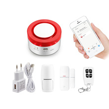 Smart home security wifi alarm siren for smart life APP compatible 433Mhz Alarm Sensors Smart Gateway Siren two in one System 2024 - buy cheap