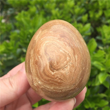Pedra de cristal de madeira fóssil natural ovo gema massagem yoni ovo cristal reiki cura chakra pedra decoração de casa 2024 - compre barato