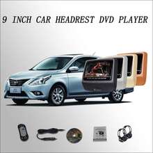 BigBigRoad Автомобильный подголовник монитор ЖК-экран 2*9 "dvd-плеер с USB/SD/IR/FM/динамик/игра/HDMI для Nissan Sunny 2024 - купить недорого