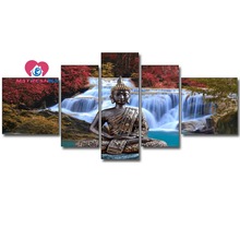 diamond painting buddha 3d diamond painting full square diamond art landscapes waterfall home decor painting triptych Crafting 2024 - buy cheap